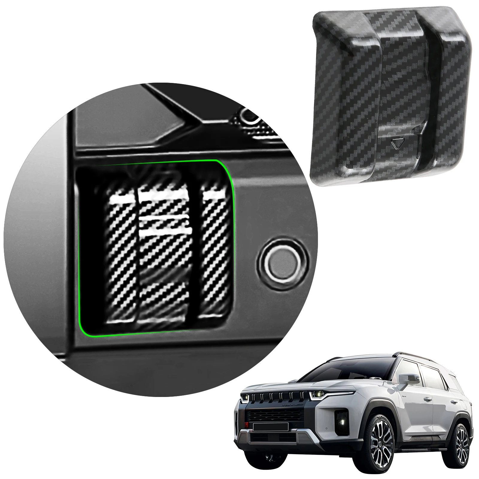 ABS Car Exterior Decoration Trims Front Grilles Small Frame Cover Accessories Body Kit For Ssangyong Torres 2022