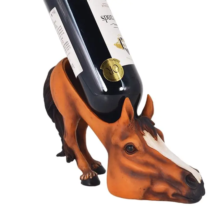 Resin Table Red Wine Rack Horse High Heel Bottle Display