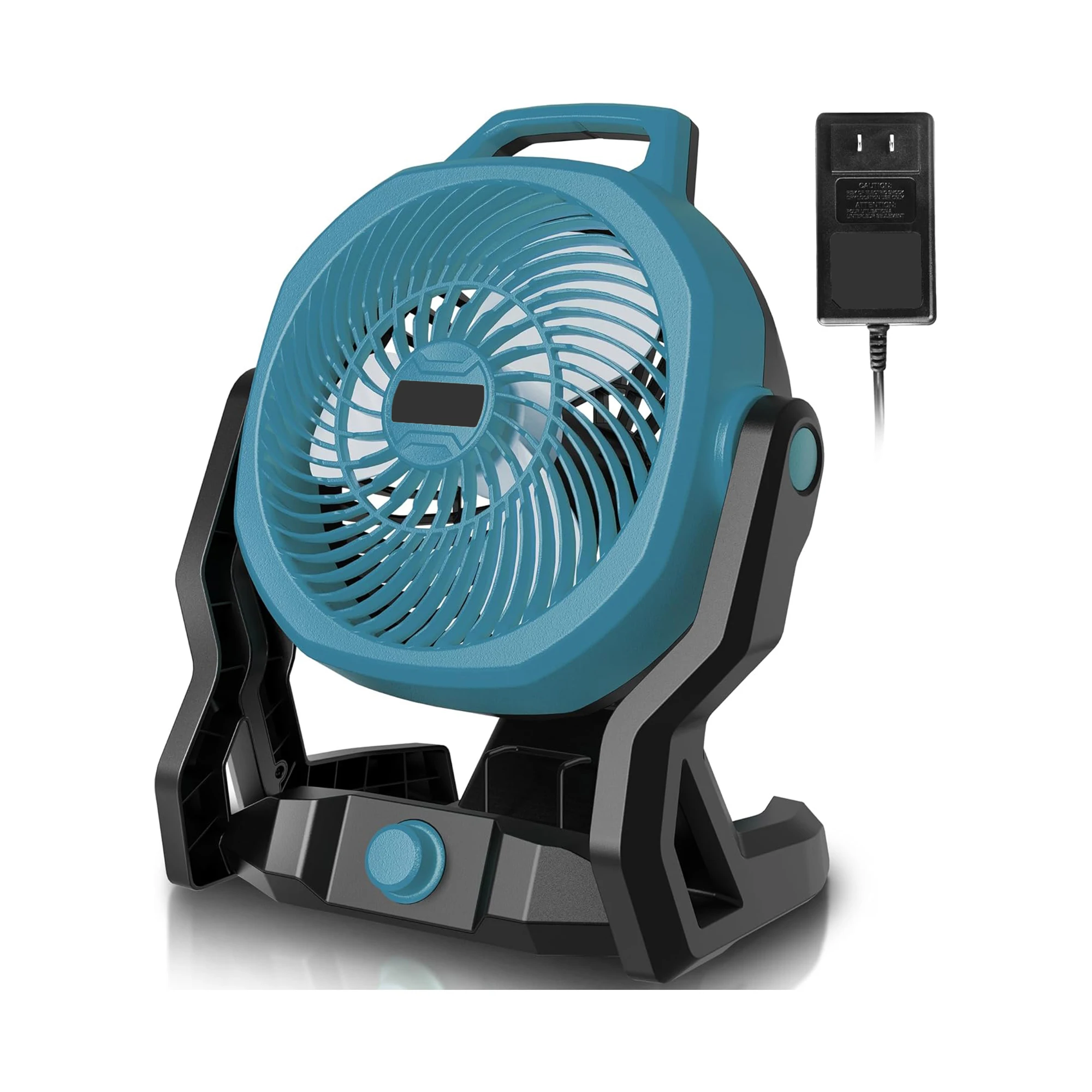 Battery Operated Fan for Makita Battery with AC Adapter, Up to 650 CFM Portable Fan, Variable Speed Low Noise 30dB