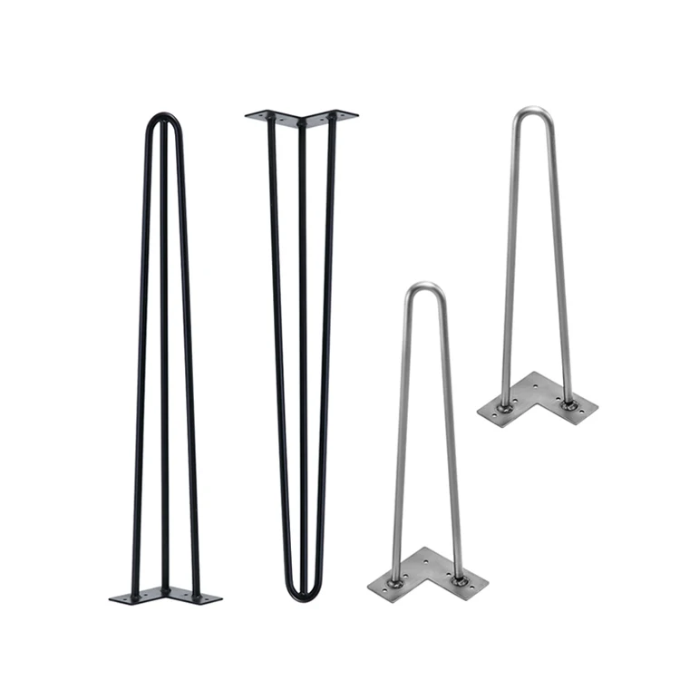 HJY Wholesale Metal Cast Iron Coffee Bench Hairpin Furniture Table  Legs
