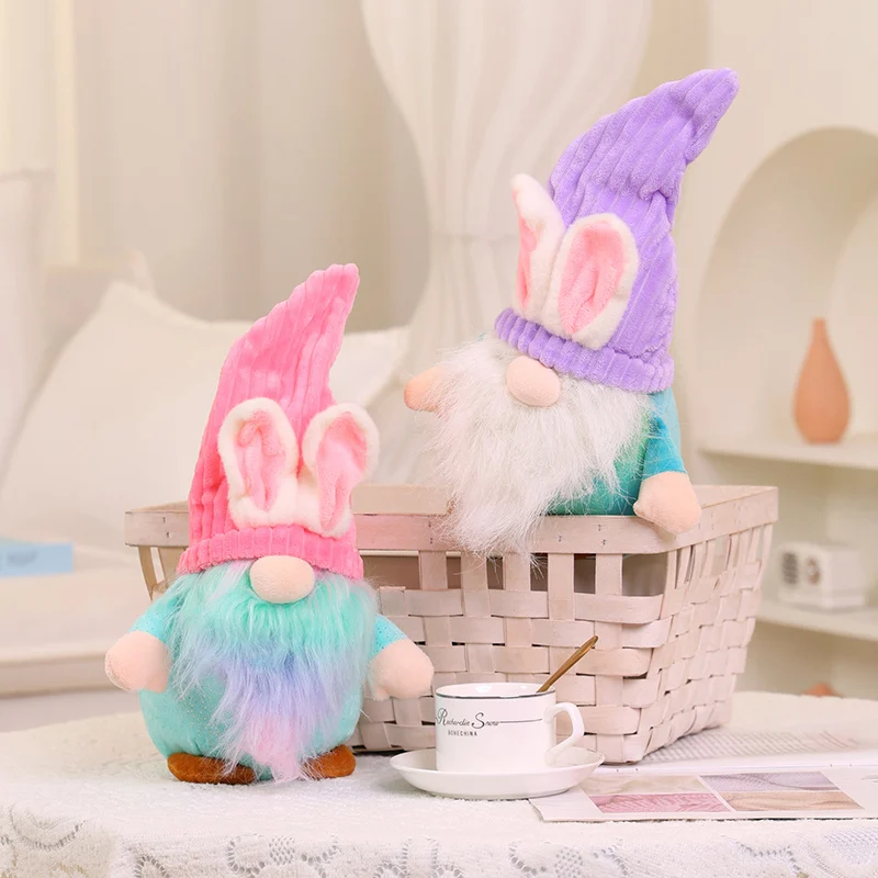 Plush Easter Gnome Plush doll plush toy Santa dwarf stuffed toy for Easter Decoration Table Ornaments