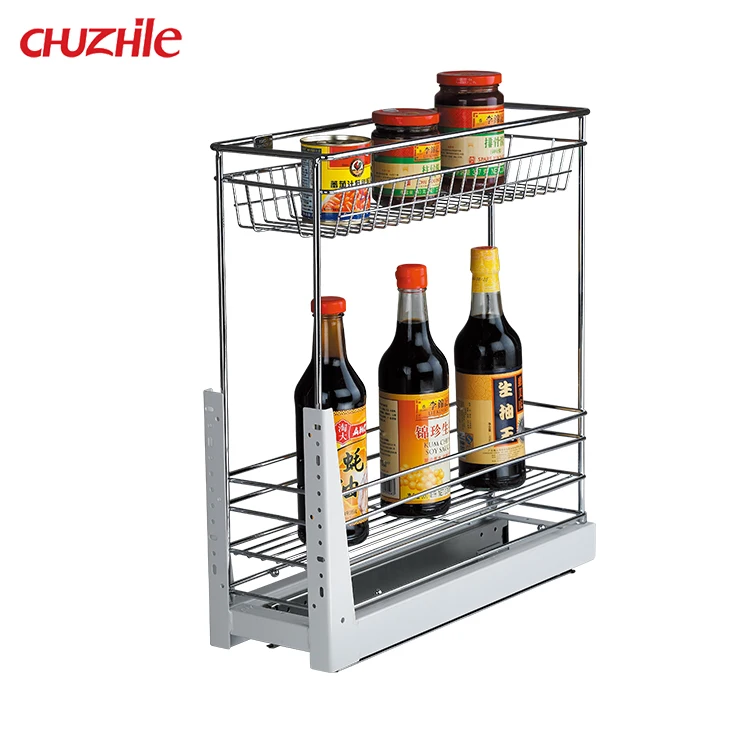 Metal Iron 2 Tier Kitchen Knife Rest Chopsticks Barrel And Dish Racks Cabinet Drawer Basket