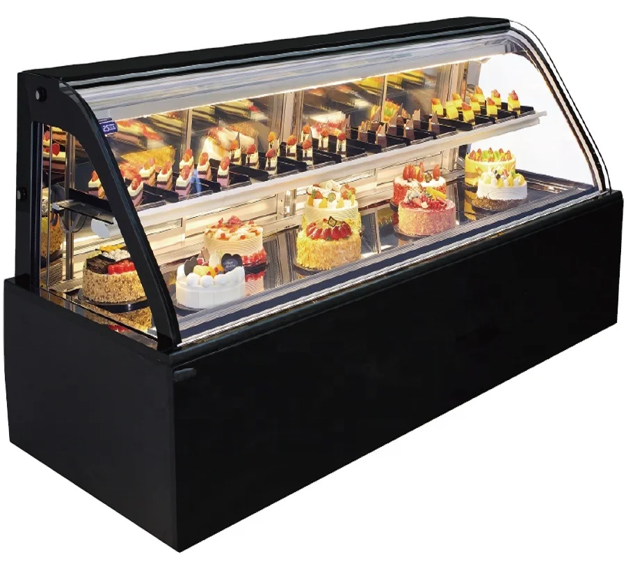 Refrigeration Equipment Square 3 Tier Stand Bakery Pastry Cake Fridge Display Small Size