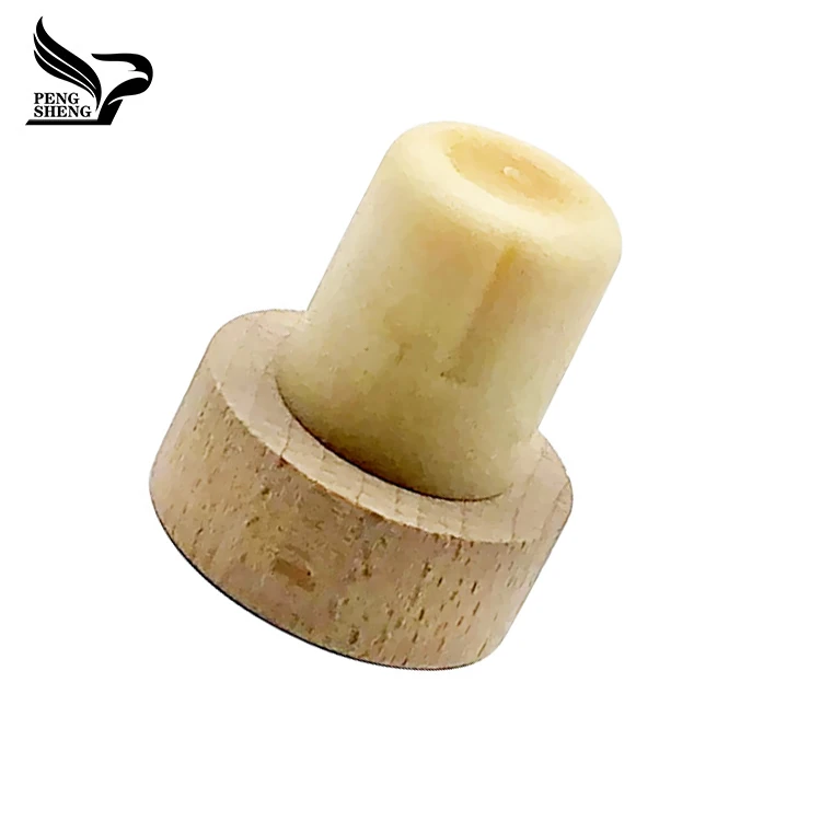 Wood Cap Wine Cork Stoppers Customized T Shape Synthetic Cork Stopper Liquor Glass Bottle Lid Corks Top Bottles SGS Wooden