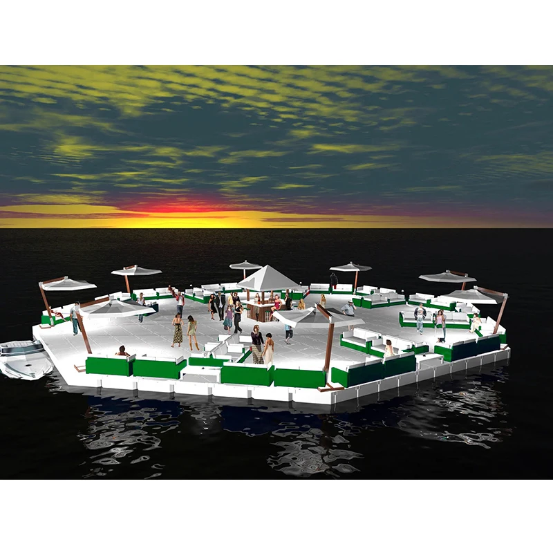 New Modular Floating gangway pontoon combo floating playing platform for outdoor sea