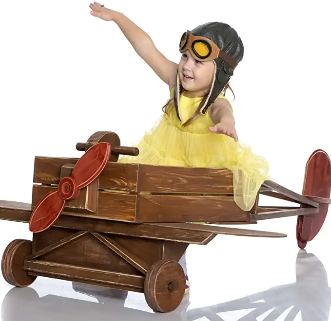 Winter PU leather Pilot Aviation Fleece Warm Hat Cap with Earmuffs for Kids Toddlers Gorras