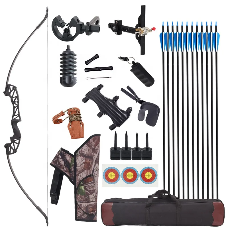 Набор для стрельбы из лука и стрелы традиционный Молодежный металлический поднос рыбалки охоты снаряжение начинающих
