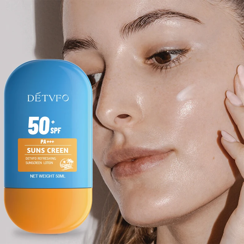 Uv Sunscreen Waterproof Long-Lasting Anti-Oxidation Organic Spf50 Sun Screen Face Sunscreen Cream Spf 50