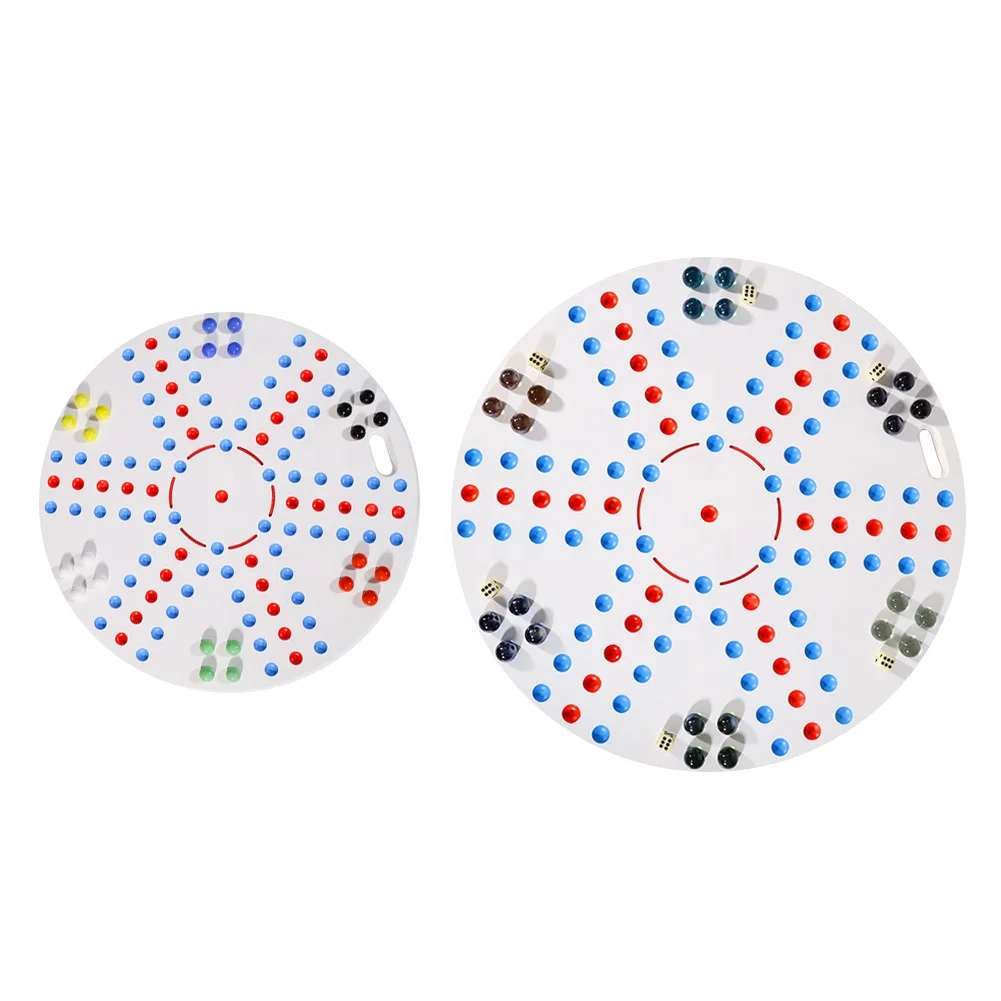 GIBBON  Educational Game board Kids Double Sided Aggravation Board Game Set With Marbles