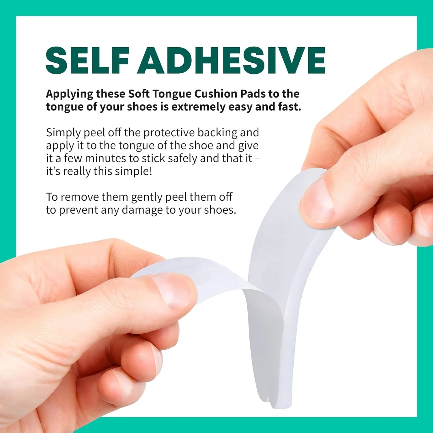 Small Medium Large Extra Large Sized Adult and Children Self Adhesive Felt Tongue Pads for Shoes