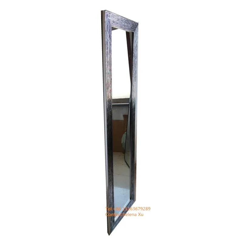 Brushed Nickel PS plastic frame full body over door mirror 40*150 30*120 cm Hanging wall mirror