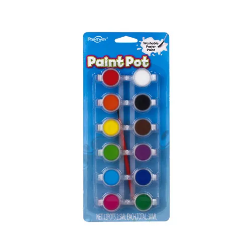 Factory Direct Sale 12 Washable Poster Paint Finger Paint for Kids