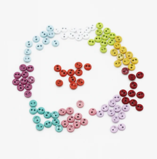 Metal Candy Colour 3mm 4mm 5mm Mini Button For Doll Clothes