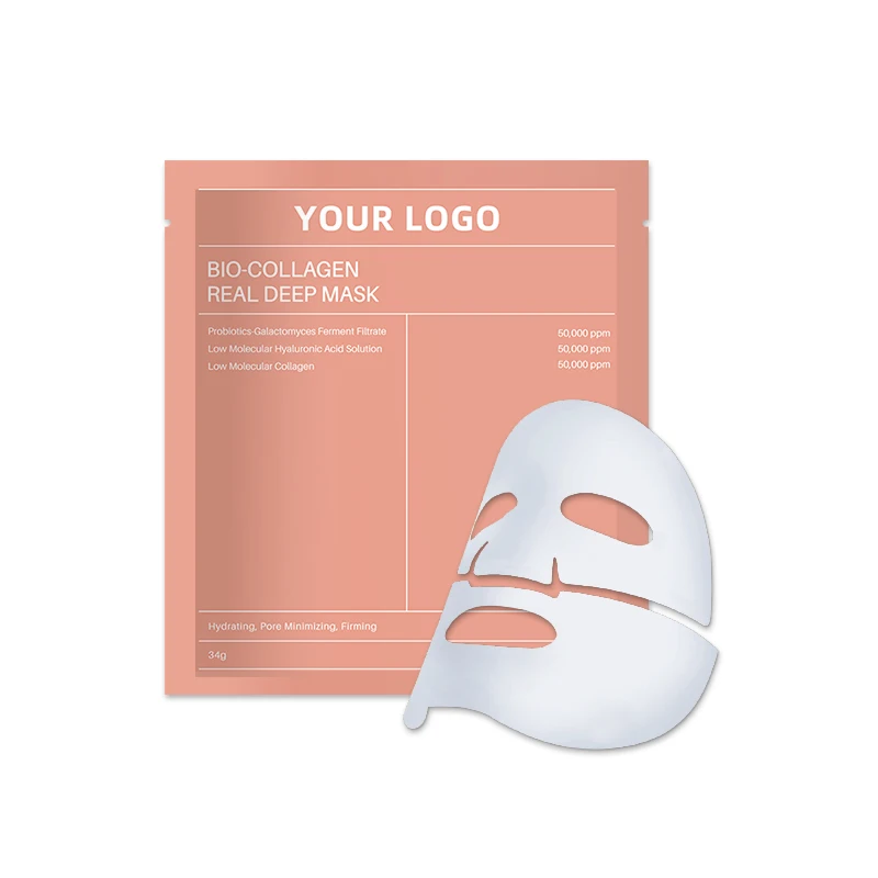Oligo Hyaluronic Acid Niacinamide Radiance Skin Glow Low-melecular Weight Bio Collagen Facial Mask Sheet