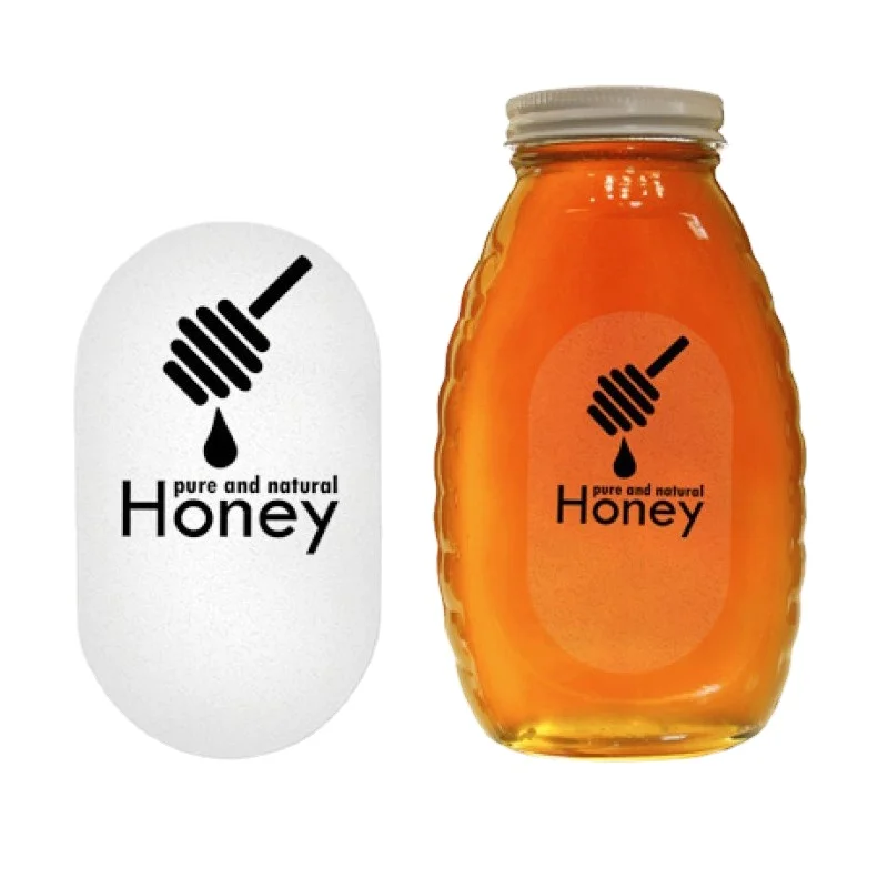 Hot sale custom waterproof transparent honey bottle labels and stickers