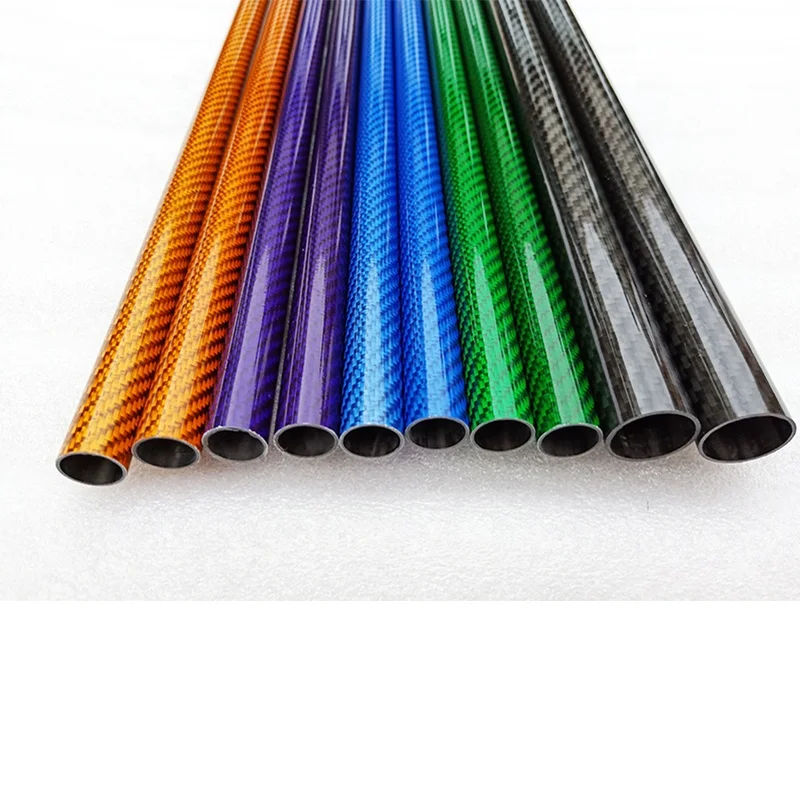 Whale stone High Quality Light Weight 100% 3k Glossy Matte Custom Size Carbon Fiber Tube Supports Gold Wire Carbon pipe