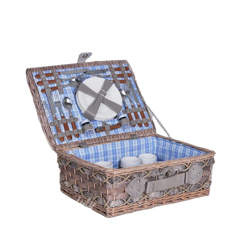Высококачественные дешевые плетеные корзины для пикника оптом с изолированной сумкой Cestino Da
