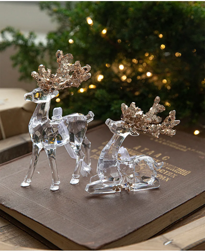 New transparent colorful Christmas pendant bell carriage acrylic crystal pendant Christmas decorations other party decorations