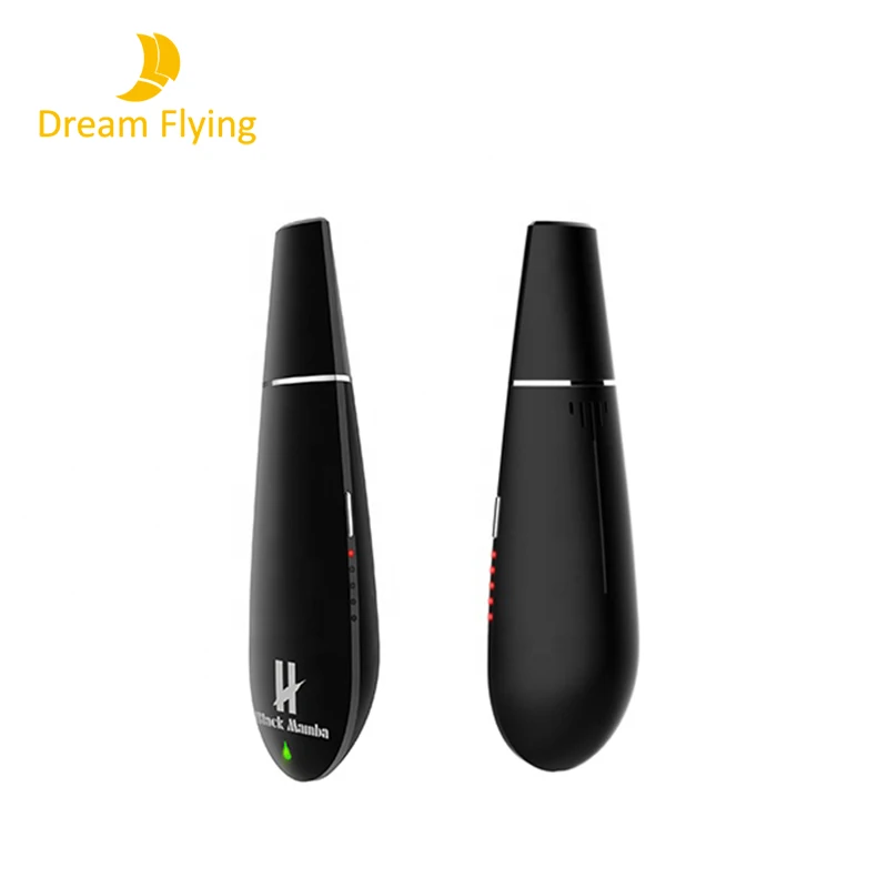 
Factory wholesale Black Mamba 1600mah temperature control ceramic heating chamber dry herb vaporizer mod 