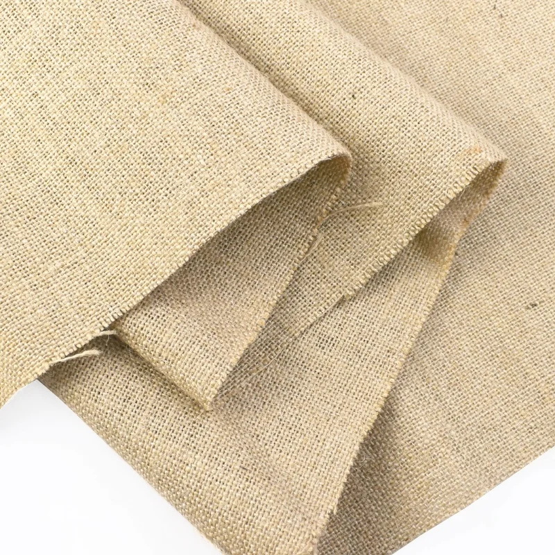 Meetee FA015 150cm DIY Handmade Sewing Accessories Thickened Vintage Decorative Linen Cloth Sackcloth for Background Tablecloth
