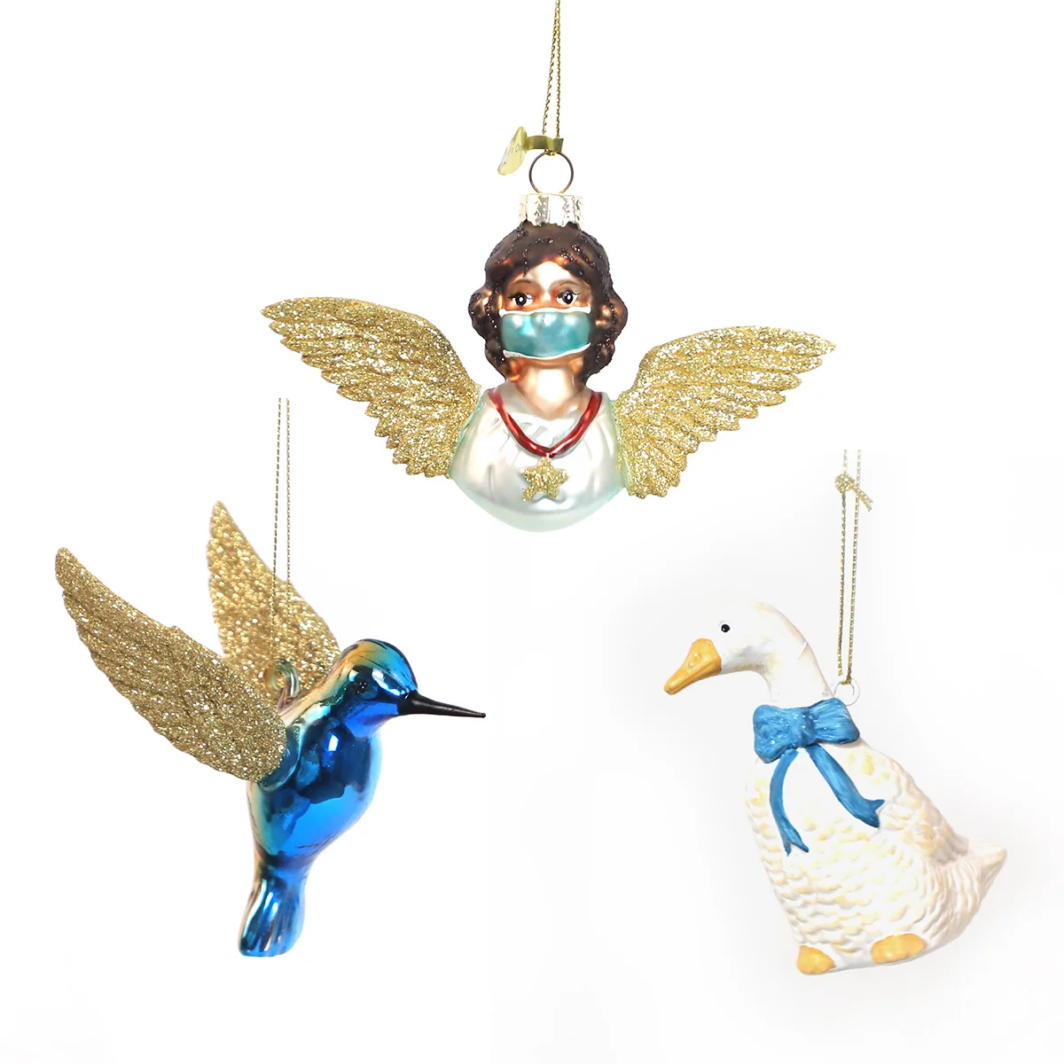 wholesale types of christmas tree hanging decoration sublimation modern christmas ornaments