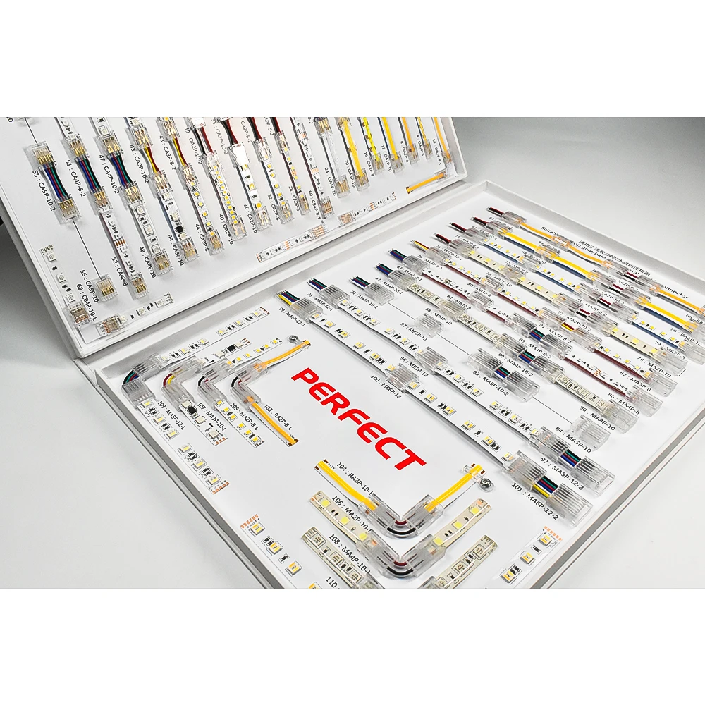 2/3/4/5/6 Pin 8mm 10mm Free Welding LED Strip Connector with Wire for Single Color Led Light