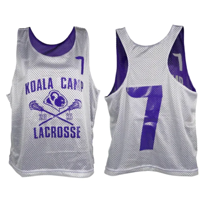 Оптовая продажа, полиэфирные сетчатые тренировочные жилеты на заказ, недорогие Реверсивные пинетки для Лакросса