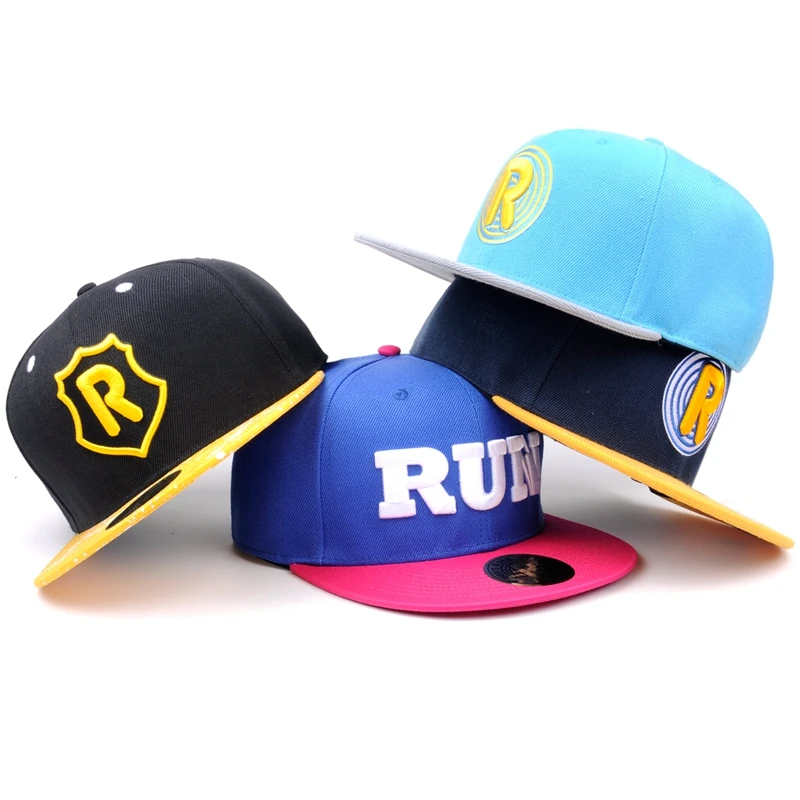 Wholesale Custom 3D Embroidery Logo Flat Brim Gorras Snapback Sports Cap Plain Snapback Hat Fitted Hats