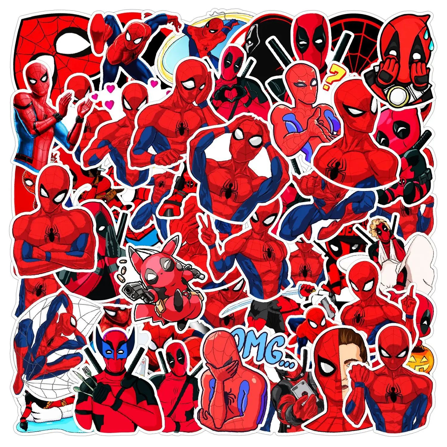 ZY2654H 50Pcs Film Role Superhero Decorative Stickers For Teen Laptop Skateboard Luggage Guitar Scrapbook Art Vinyl Sticker