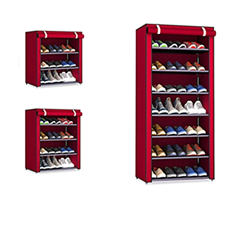 4/5/6/8Tiers Standing Shoe Cabinet Home Storage Shoe Organizer Fabric Shoe Racks with Nonwoven Dustproof