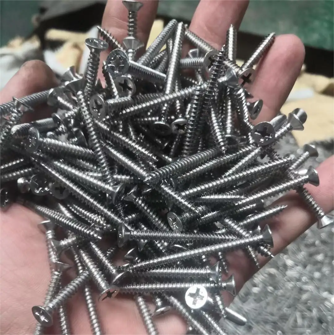 Wood Drywall Screw Flat head Nickel plated self tapping screw Csk Phillips head self tapping screw