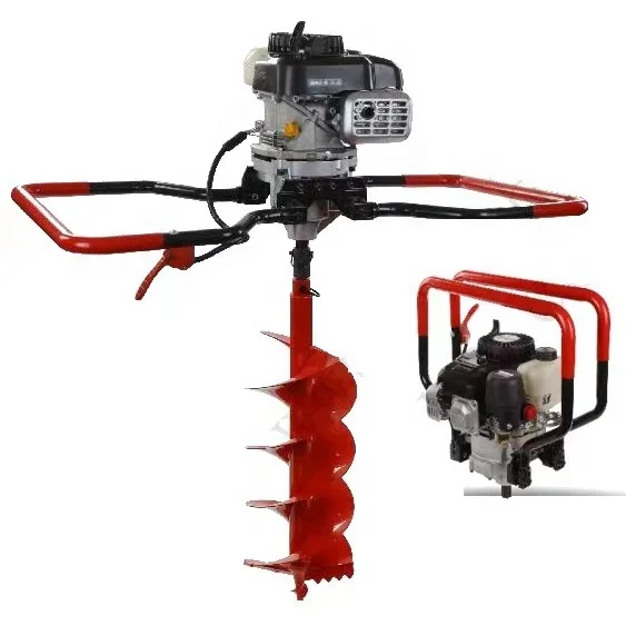 2-Person Earth Auger Power Head 196cc 4 Stroke Engine Gas Post Hole Digger Gasoline Earth Auger Machine