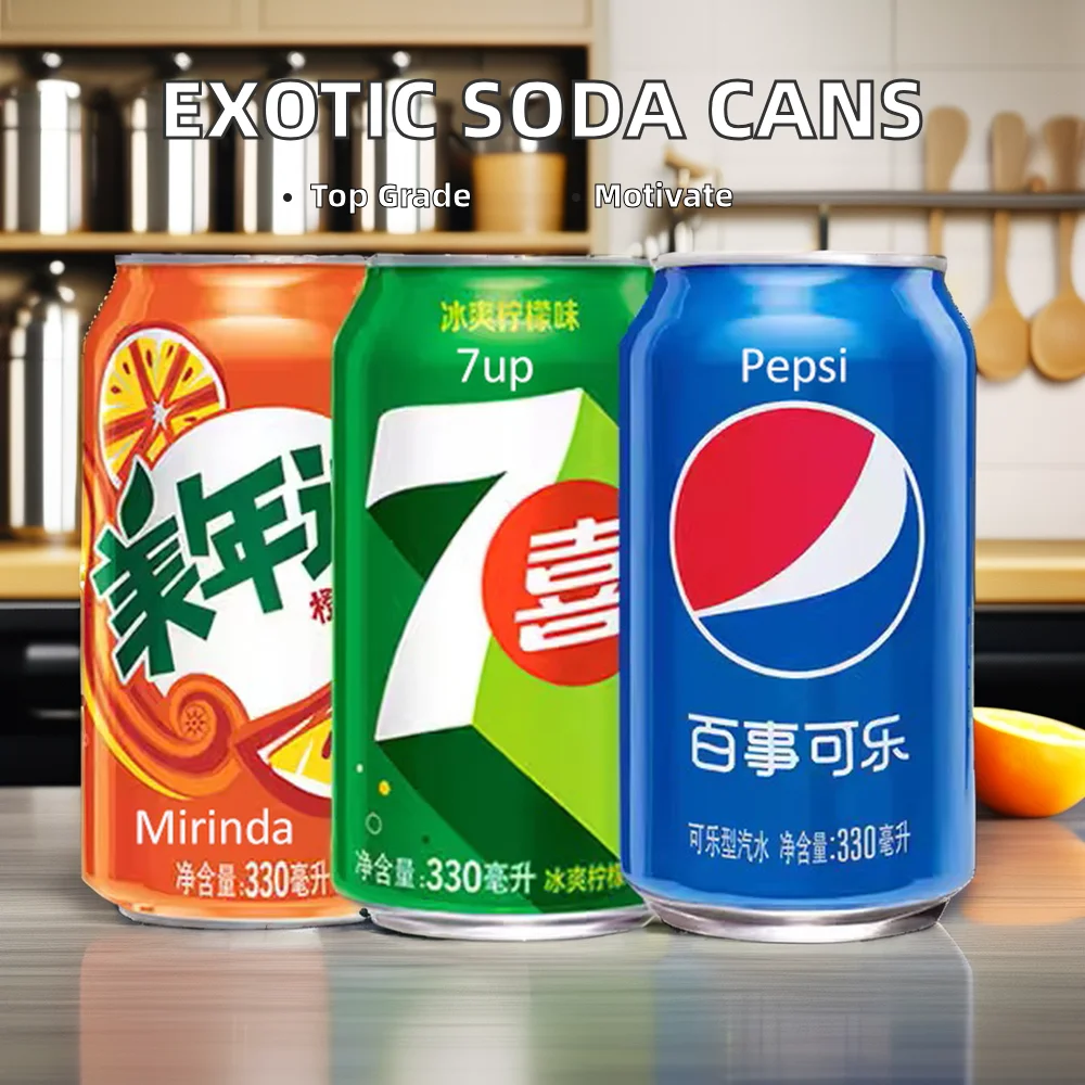 Wholesale 330ml Carbonated Soft Drinks Famous Brands Exotic Beverages Low-Fat Fruity Soda in Bulk Bottles