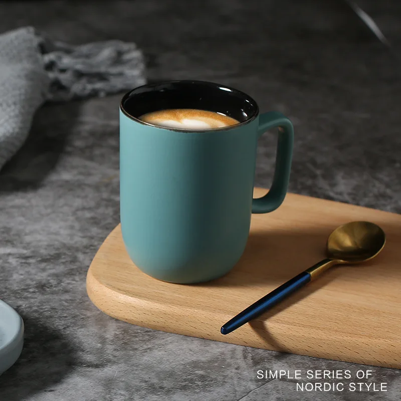 MSH Dishwasher Safe Matte Black Customized 12oz Ceramic Coffee Mug