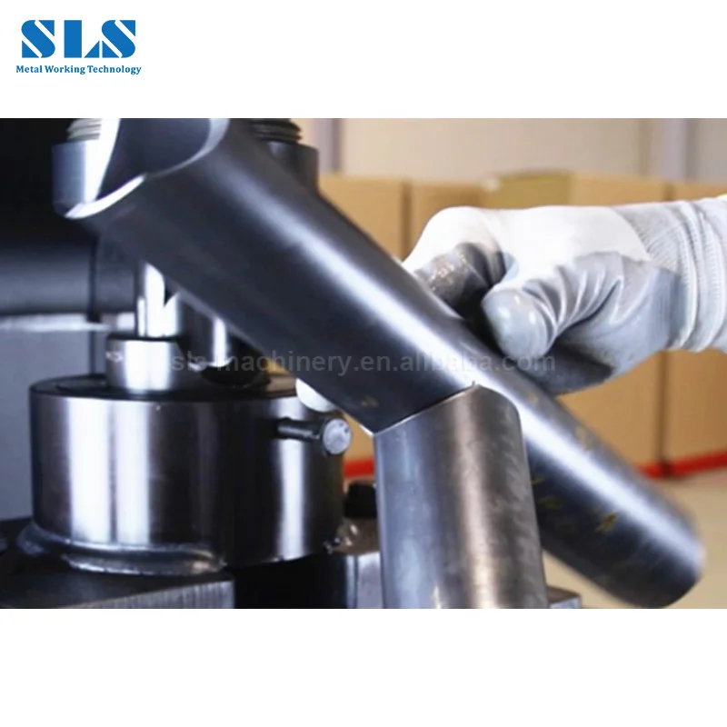  Round Square Stainless Steel Metal Tube Angle Notcher / Hydraulic Automatic Pipe End Arc Notching Machine