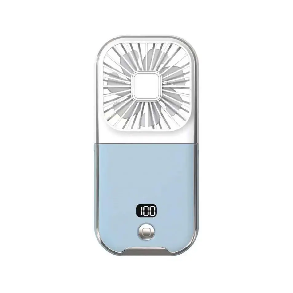 Portable Mini Handheld Fan Mini Fan With Battery Digital Display Electric  Usb Mini Wearable Fan