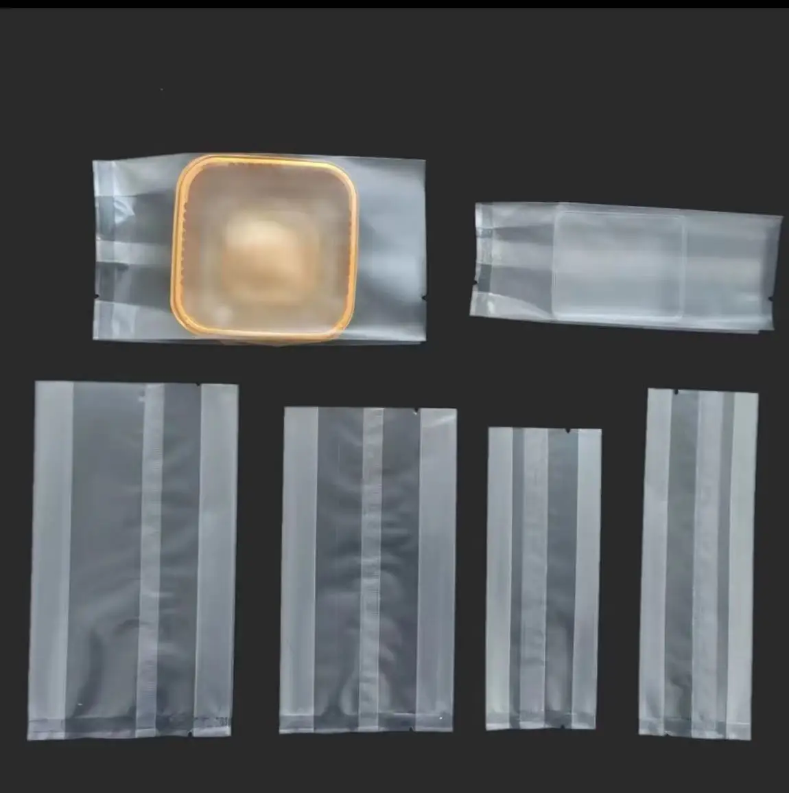 Custom Printed Own Logo Plastic Laminated PET PE Packaging Biscuit Sachet Heat Middle Seal Plastic Bag