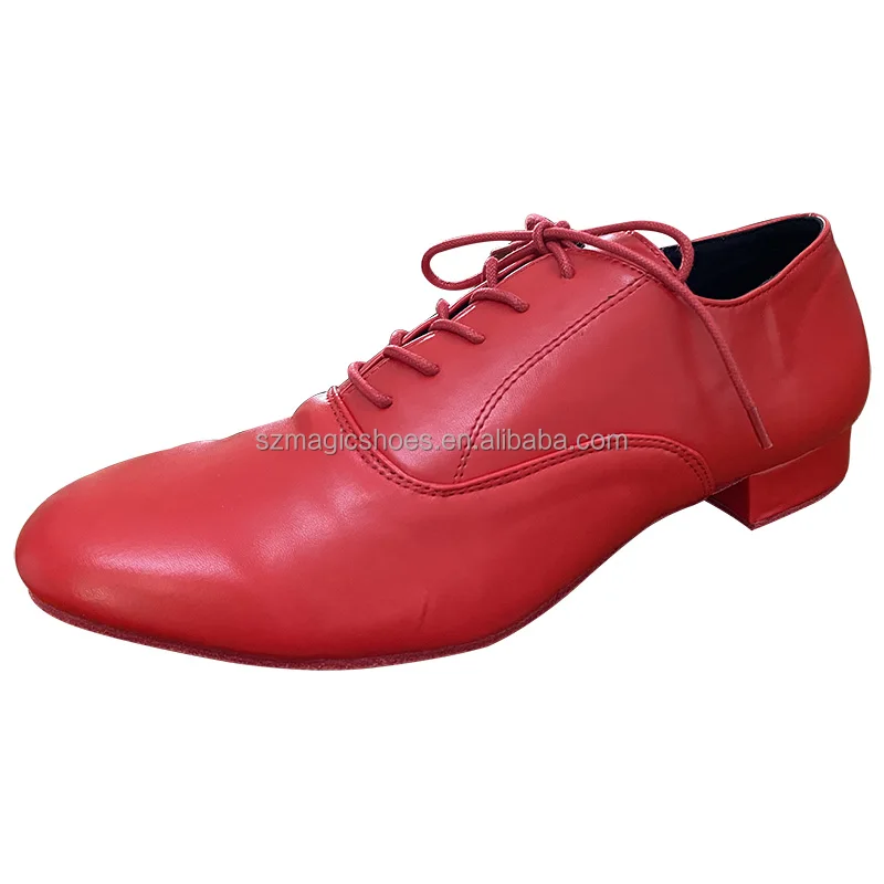 Customized Red Leather Sole Shoes Men Dancing Ballroom Dance Shoes from China