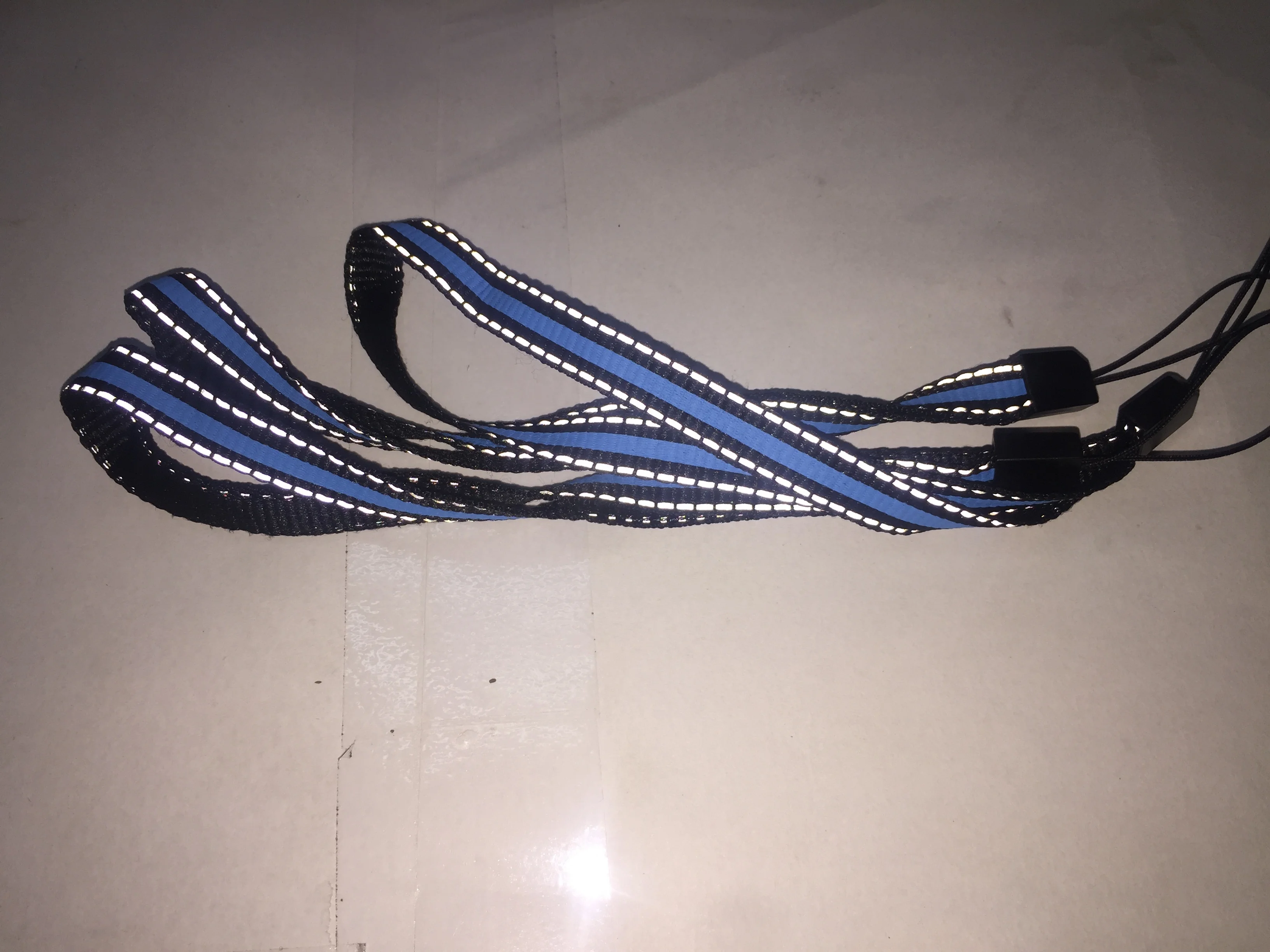 High quality custom short nylon screen printed reflective hand wrist strap lanyard with logo for pedometer anti-lost device