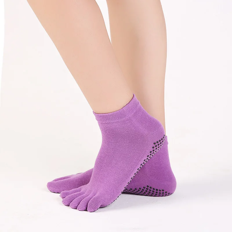 Wholesale Non Slip Pilates Five Toes Socks Multi Color Women Yoga Socks