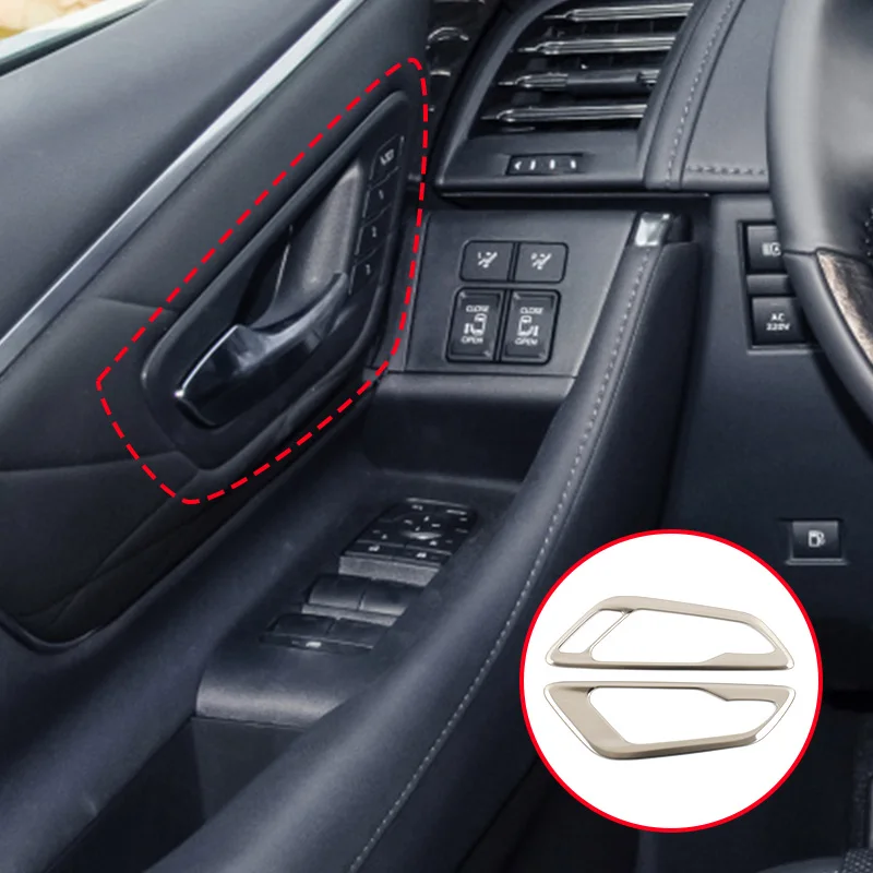 Automotive interior accessories OEM suitable for Toyota Alphard2024 stainless steel inner door bowl patch decoration