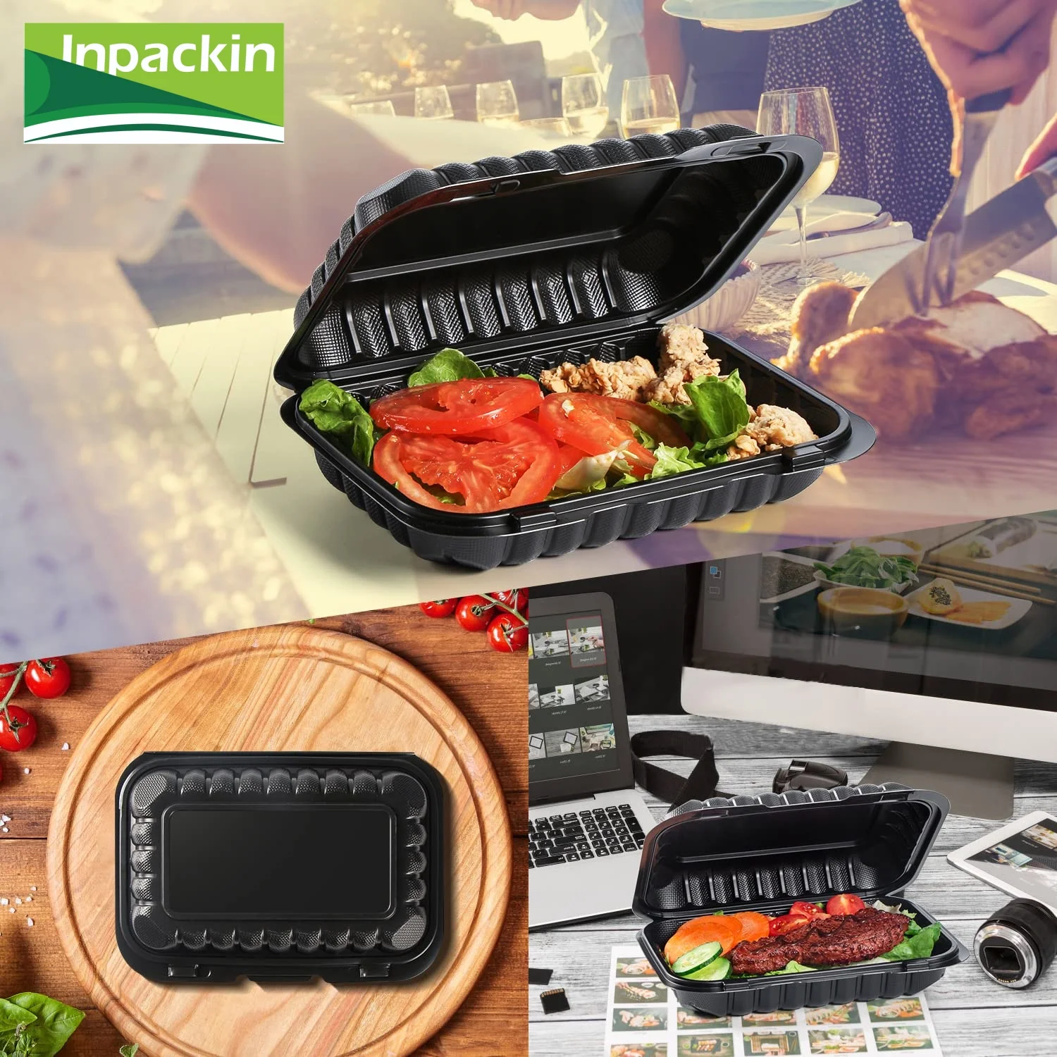Leakproof Stackable Food Grade Takeaway Box Pp 1 2 3 4 5 Compartment Microwavable Plastic Food Container