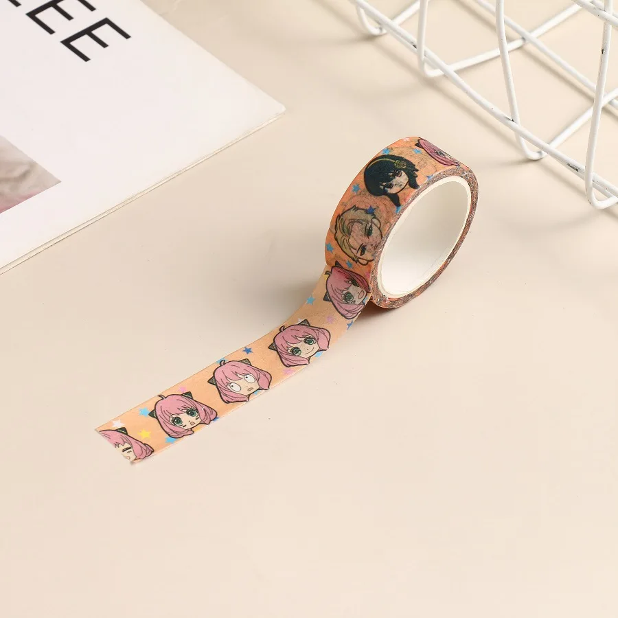 SPY X Family Adhesive Tape Toys Anime Peripherals Cartoon Print DIY Handmade Accessories Gift Wrap Supplies Kids Gifts Promotion