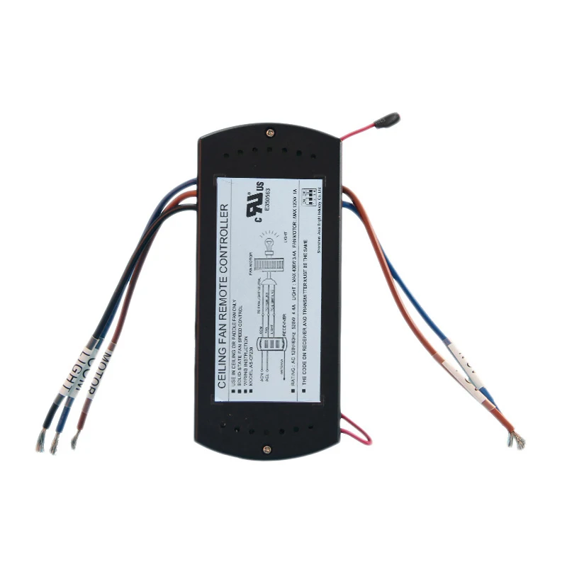 RF Ceiling Fan 3 speeds light remote control kit with Rectangular Receiver 433.92MHZ