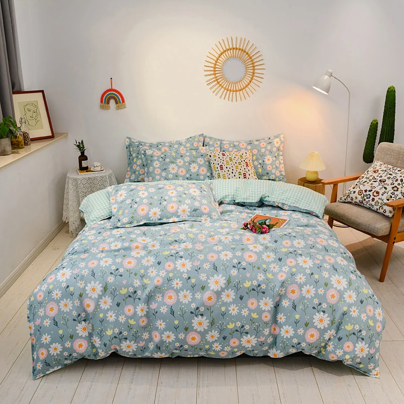 Wholesale Amazon Nice Price Hot Optional Quilt Bedding Set 100% Cotton Bedsheets Canadian Bedsheet