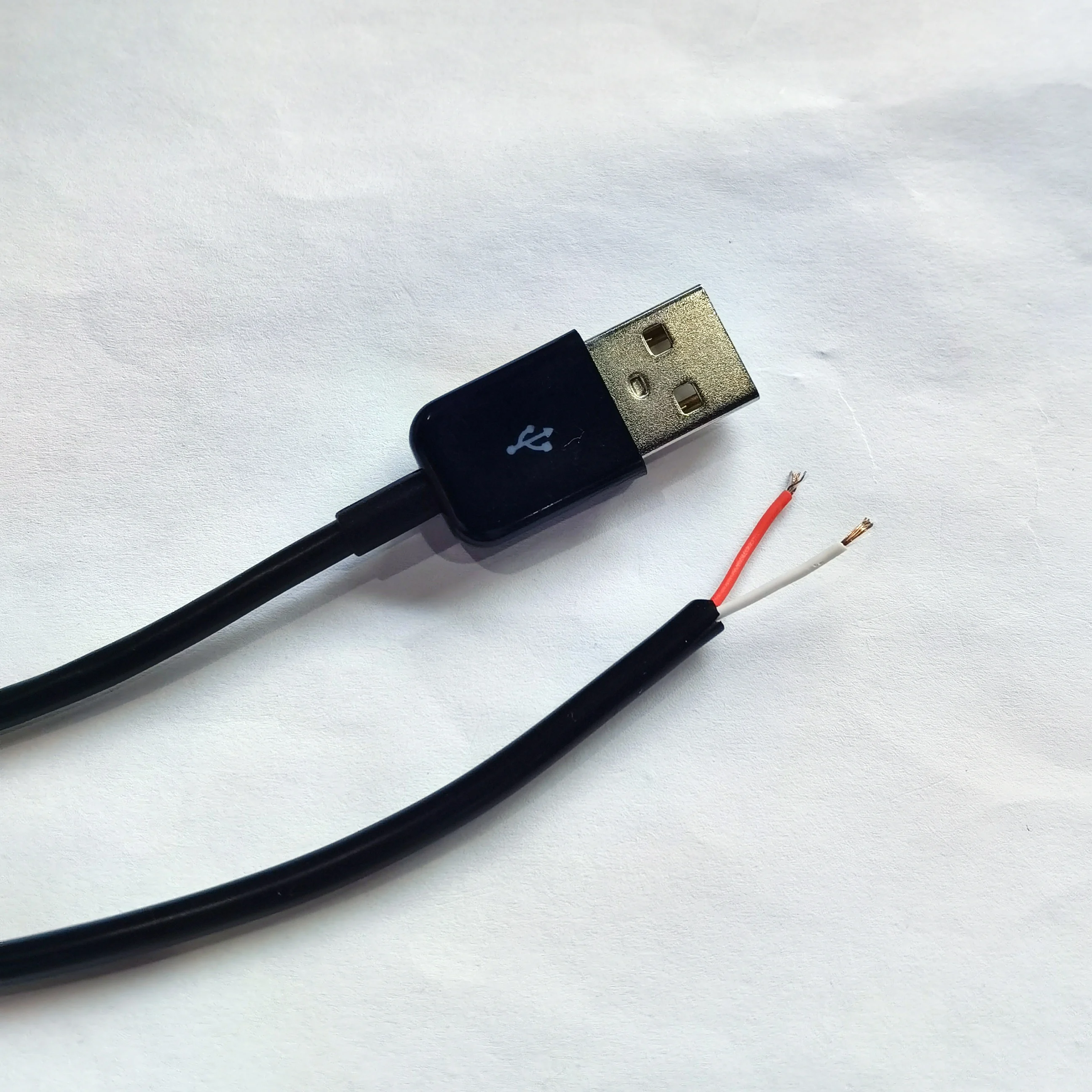 USB Type A To Wire Power Supply Cable for LED