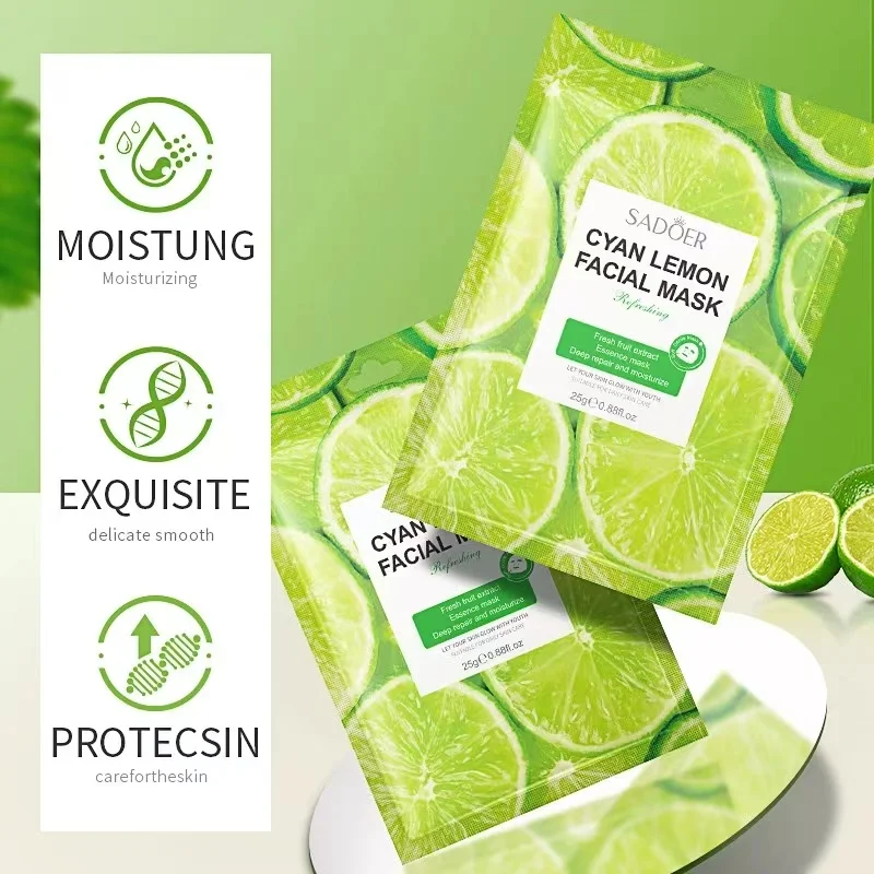 6 Fruit Styles Mask Facial Moisturizing Facial Mask Vitamin E Hyaluronic Acid Powder Facial Jelly Mask