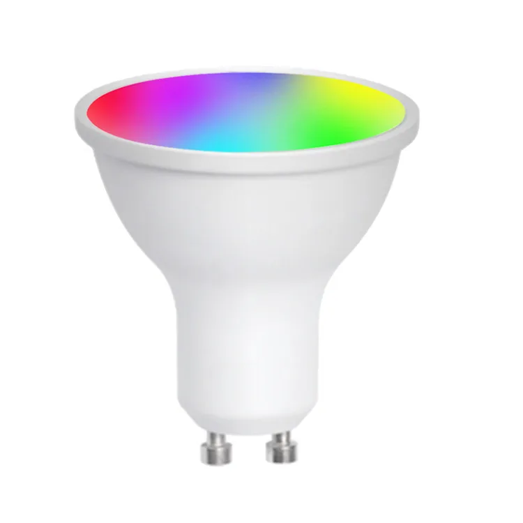 Voice Control WiFi Smart 4.5W RGB+2700-6000K GU10 Light Bulb WiFi LED Spotlight Bulb Alexa and Google Home