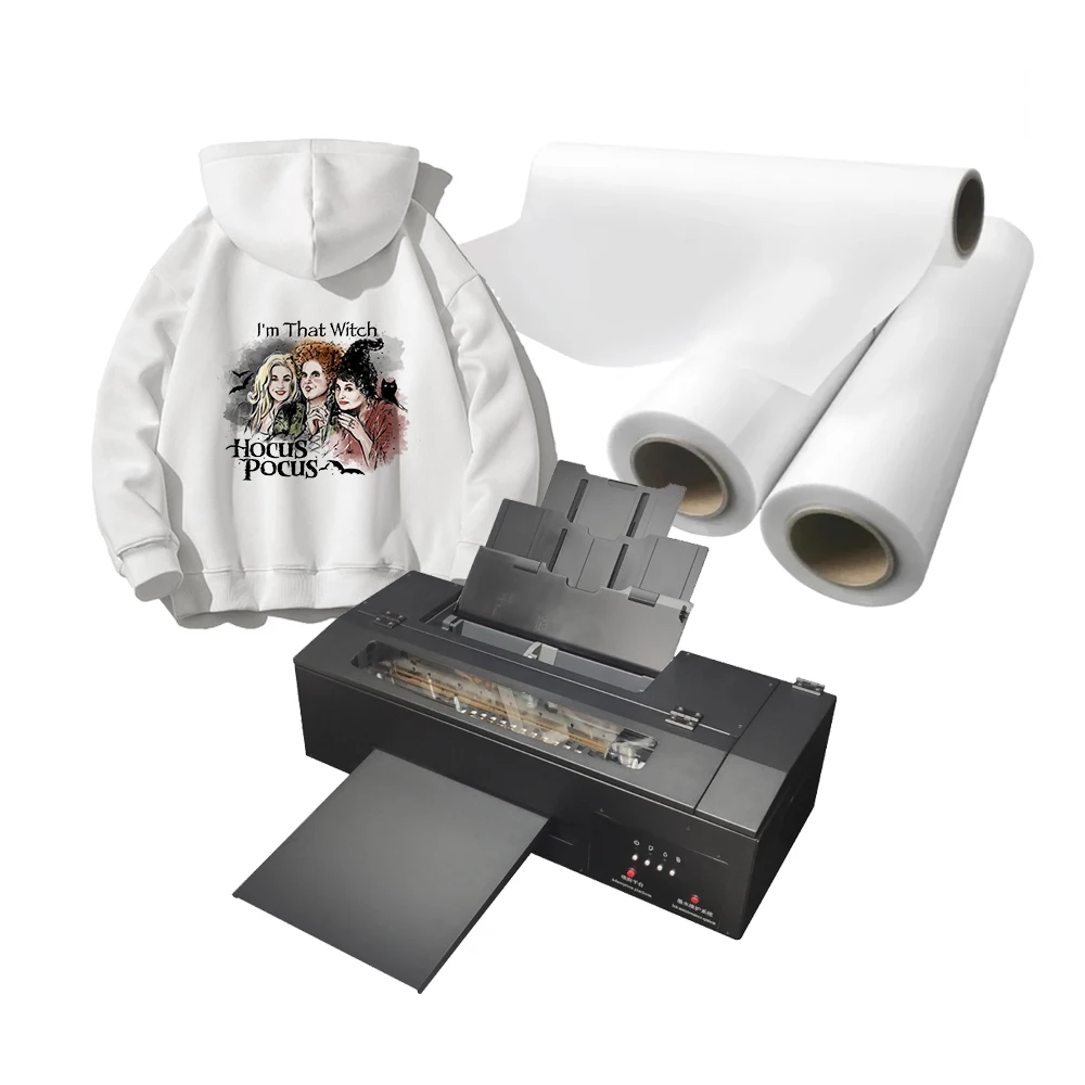 33cmx100m DTF Roll PET Film Direct Transfer Printing Paper for T-shirt Fabric Machine DTF Printer Heat Transfer PET Film Roll