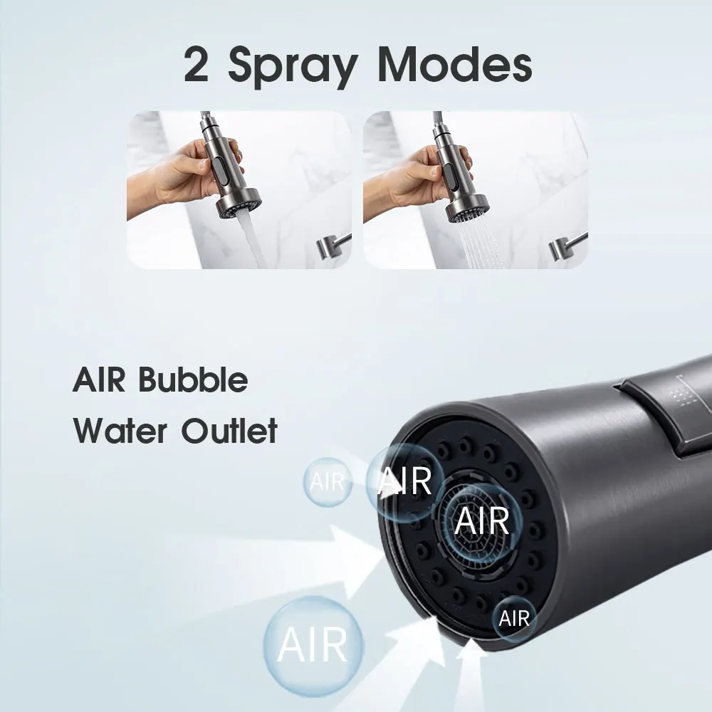 Degree Rotating Spout Kitchen Faucet 304 Stainless Steel  Kitchen Manufacturer Wholesale Brass Copper Hot Water 360